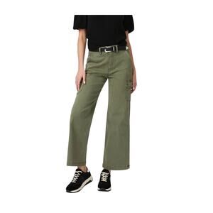 PAIGE Olive Green Wide-Leg Pants
